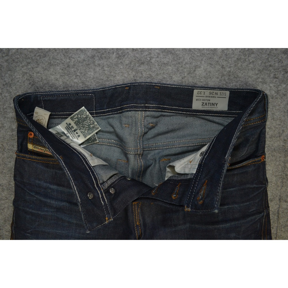 DIESEL Zatiny Bootcut Button Fly Jeans Mens SZ 28x27 (Tag 26x32) Dark Wash 0073N - Picture 8 of 16